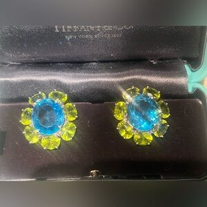 Kanaris vintage 18k topaz peridot earrings